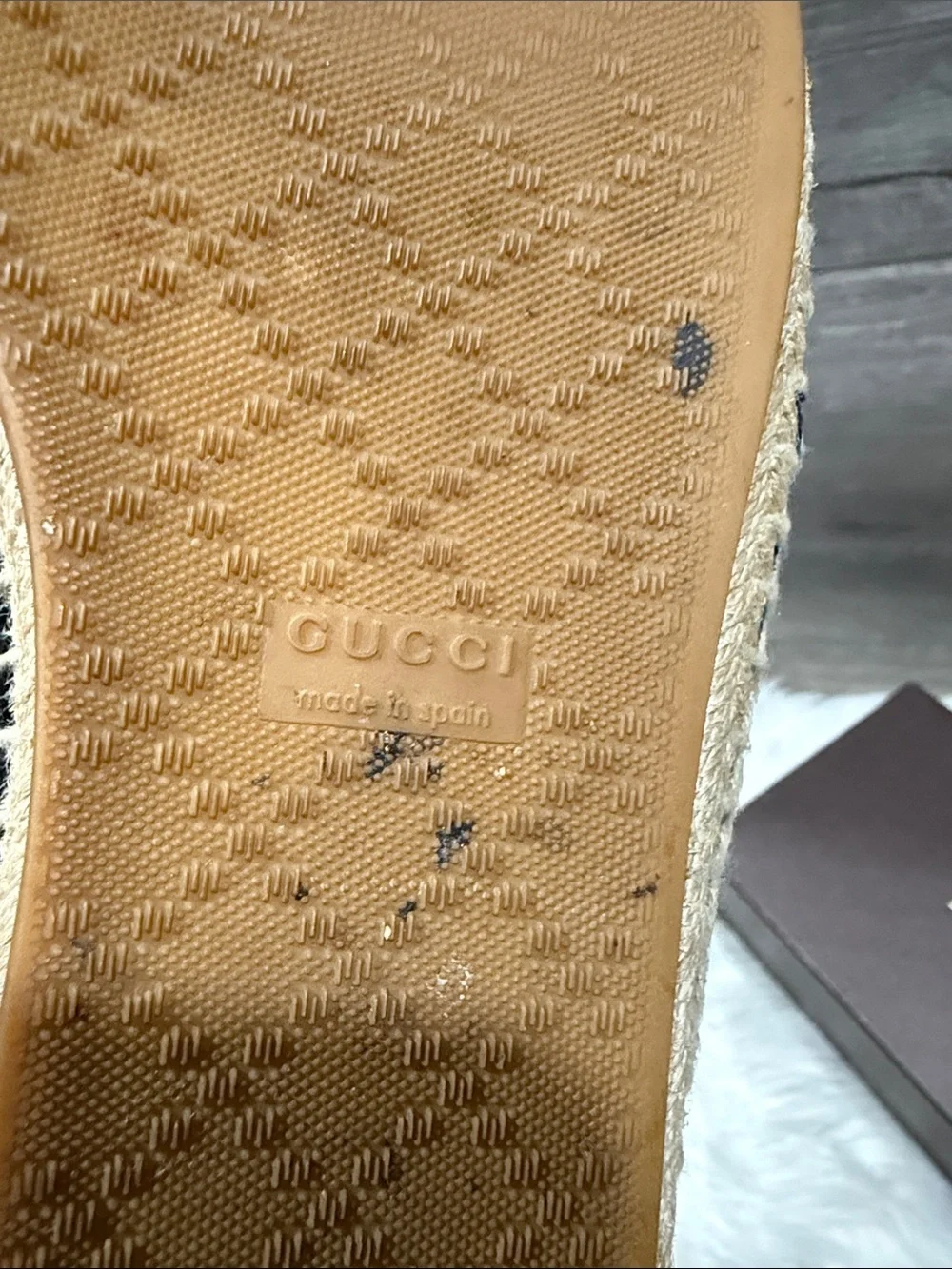 GUCCI Micro Guccissima Suede Espadrilles